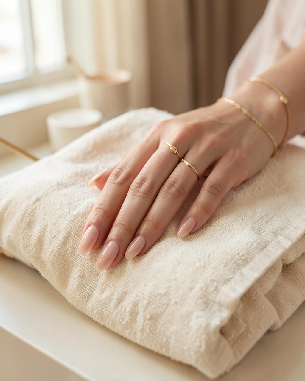 Natural nude manicure at Diamond Beauty